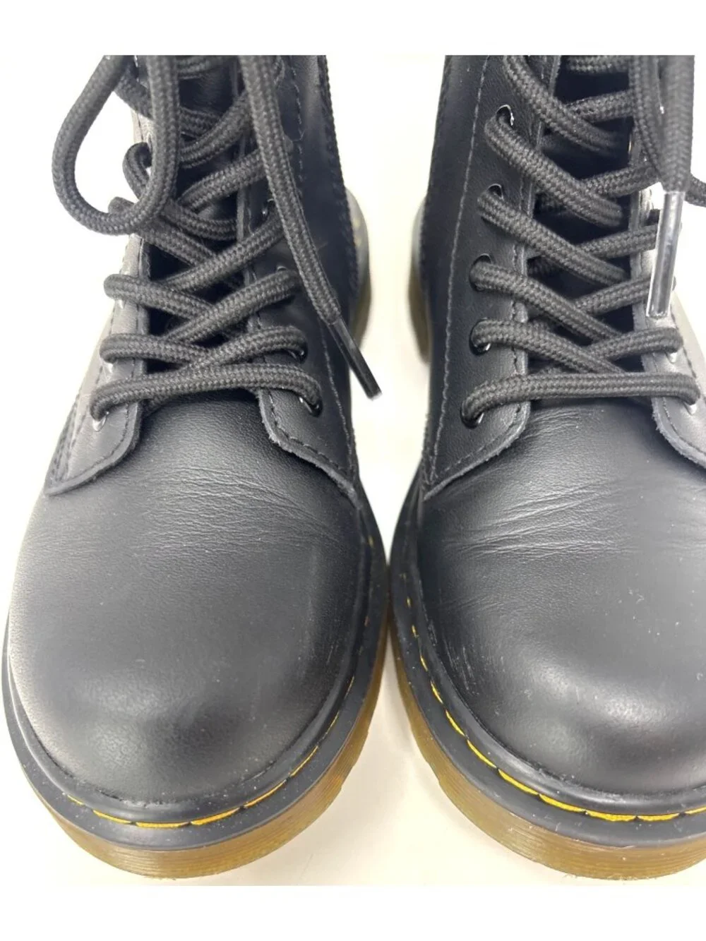 Dr. Martens Black Junior 1460 J Leather Lace Up Boots Size Y1